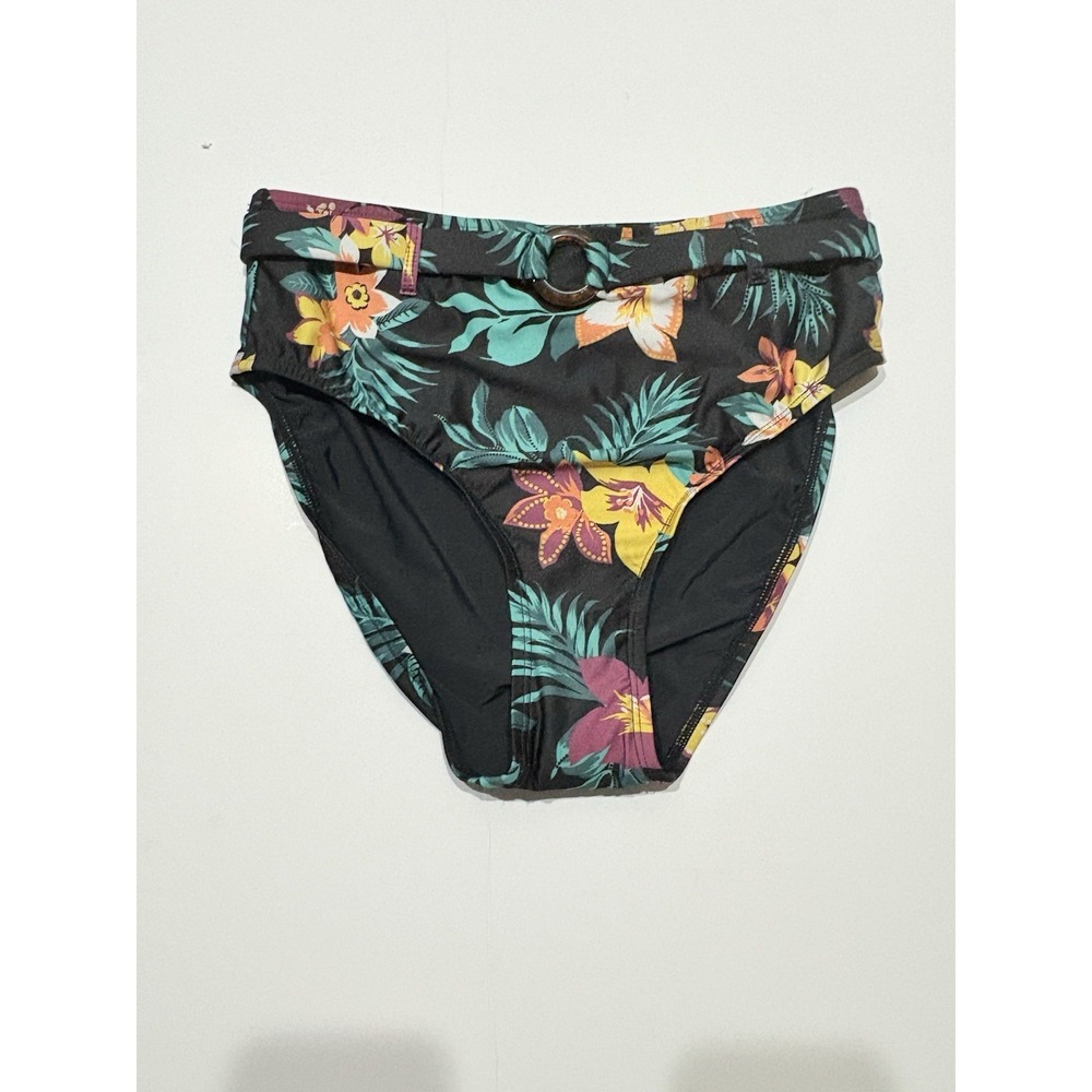ModCloth Women's High Waisted Swim Bikini Bottoms‎ Medium Tropical NWOT